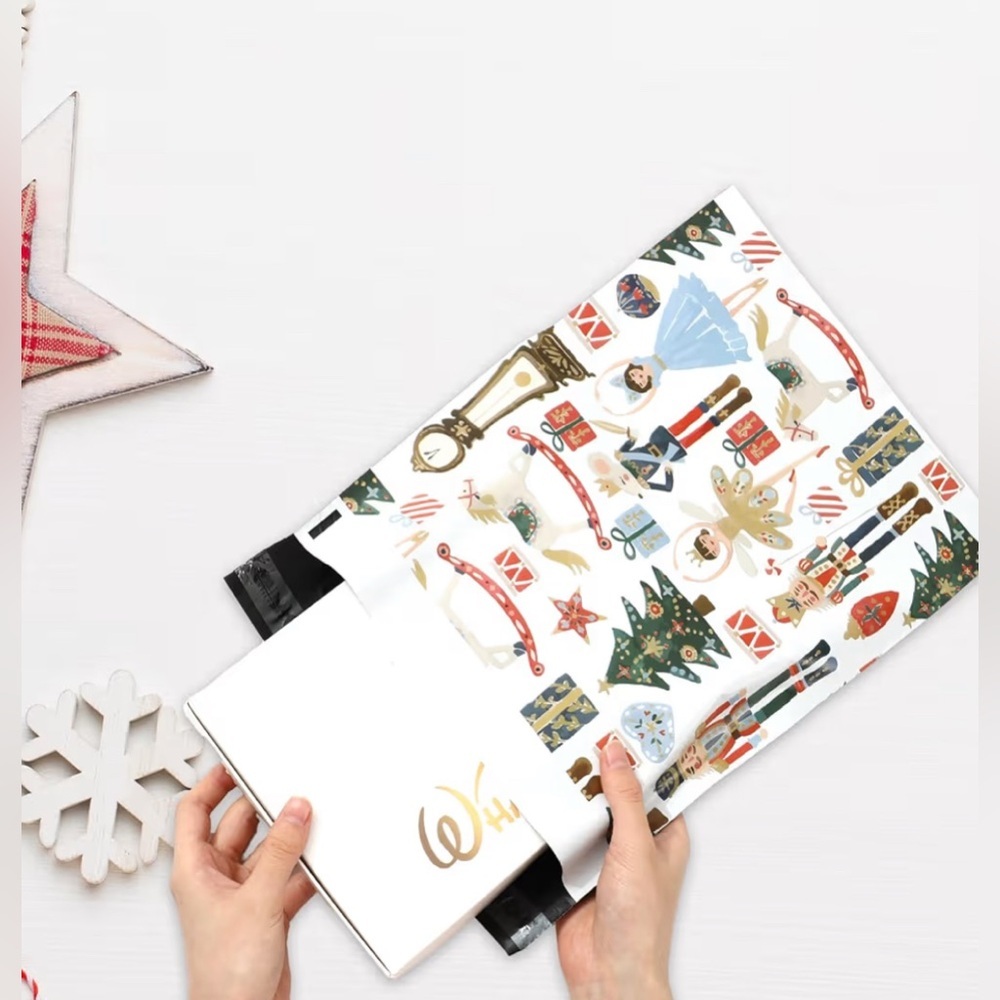 20 Pack 10x13 Nutcracker Christmas Poly Mailers - Picture 3 of 3